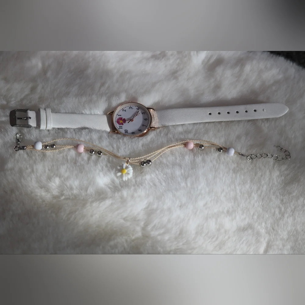 Gift Set_2 Pieces Women Watch Set (White) - Picture 3 of 10